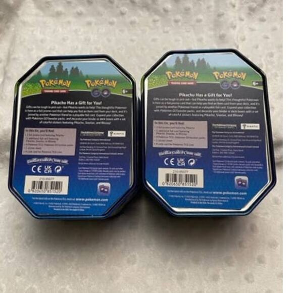 2022 Pokemon TCG 'Pokemon Go' EMPTY Collectors Tins- Snorlax, Blissey (No Cards) - Picture 2 of 6